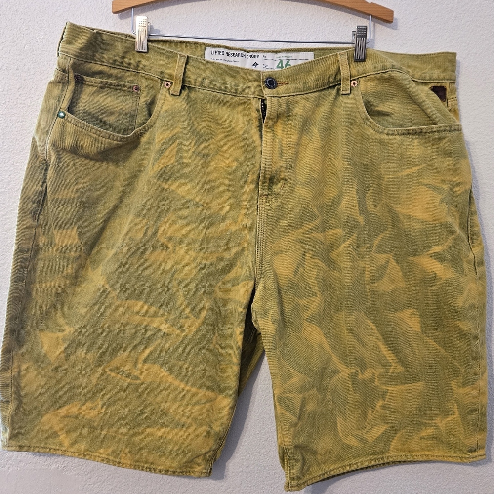 LRG Yellow Tie-Dye Men's Jean Shorts
